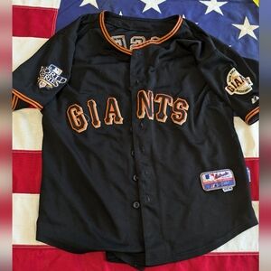 Majestic San Francisco GIANTS 2010 World Series Gray Men's 40 Jersey Posey 28